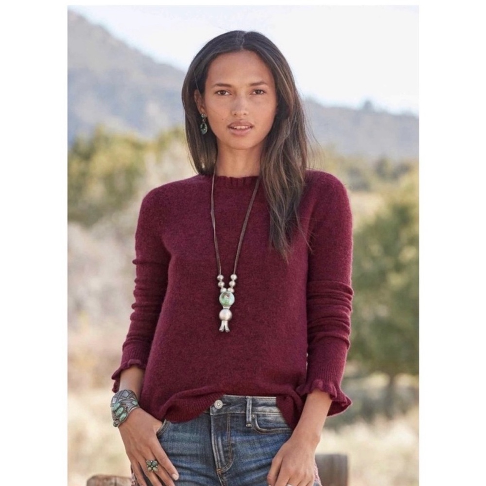 Sundance Aileen Ruffled Cuff Sweater M
